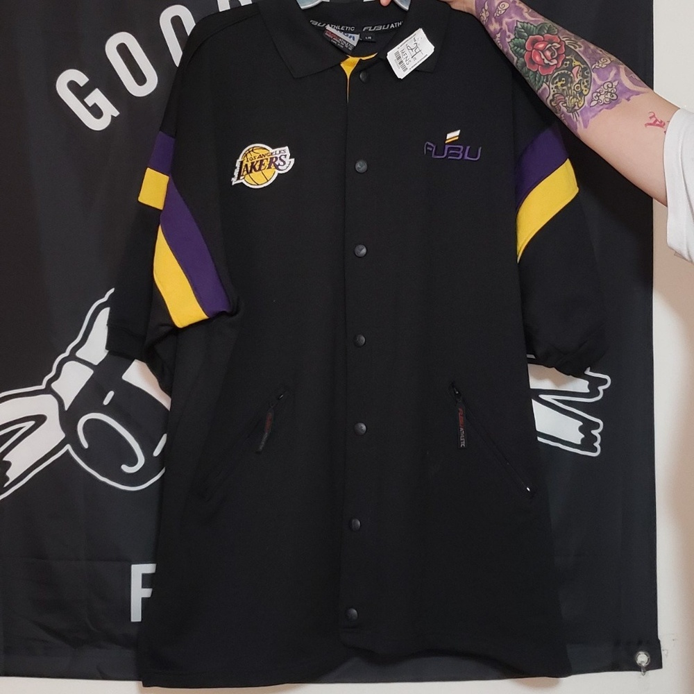Large Fubu athletic Los angeles Lakers button up